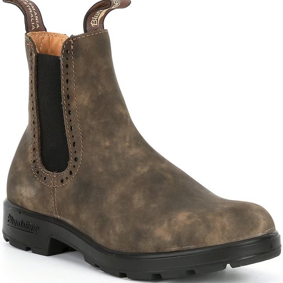 Blundstone Brown Leather Combat Boots - Picture 1 of 9
